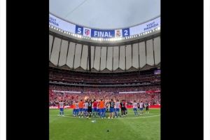 全场沸腾！马竞官推放出该队5-2击败皇马后庆祝的视频