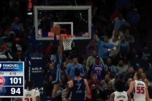 腾空而起!莫兰特和威廉姆斯打出“撞墙配合”后完成空接暴扣